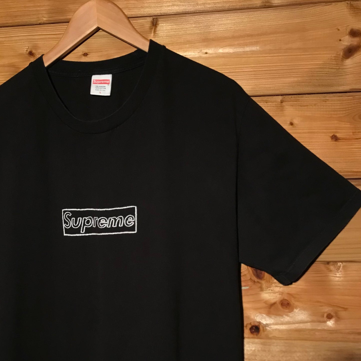 2021 Supreme x Kaws Chalk Box Logo t shirt