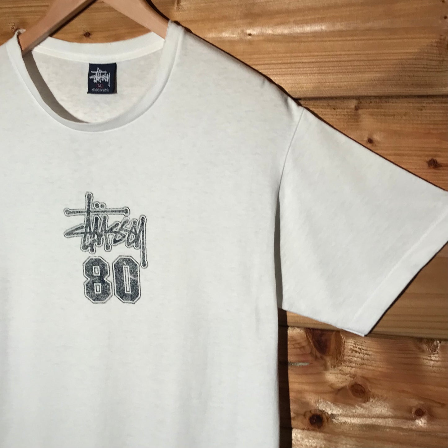 90s Stüssy 80 Centre Script Spellout t shirt