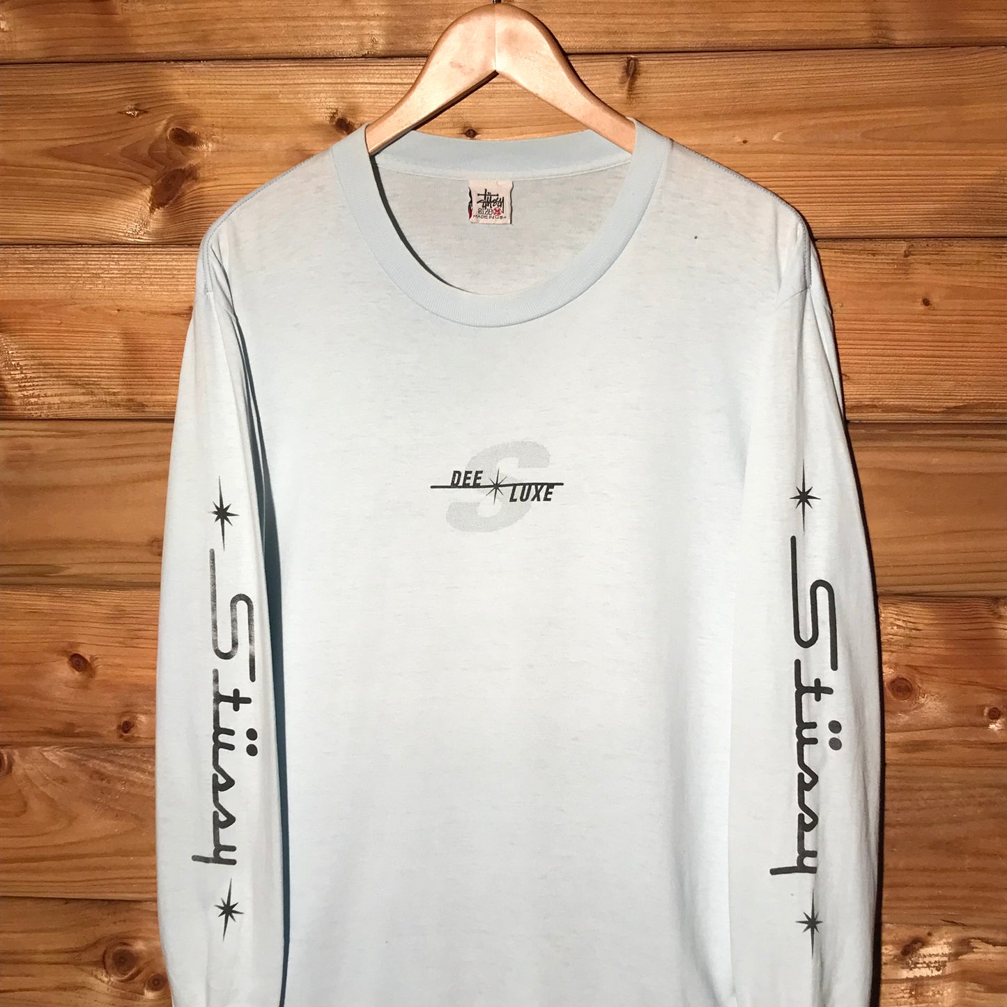 90s Stüssy Dee Luxe Centre Spellout long sleeve t shirt