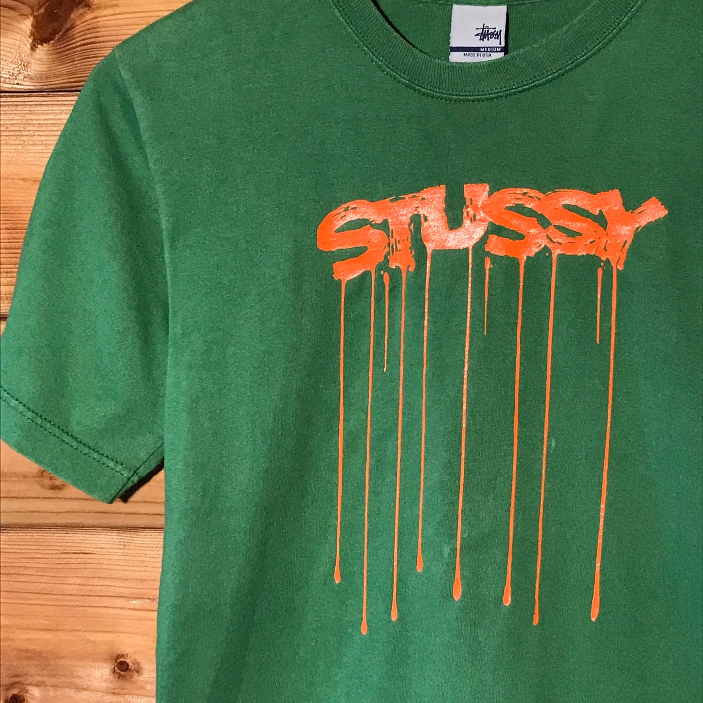 Stüssy Paint Drip Spellout t shirt