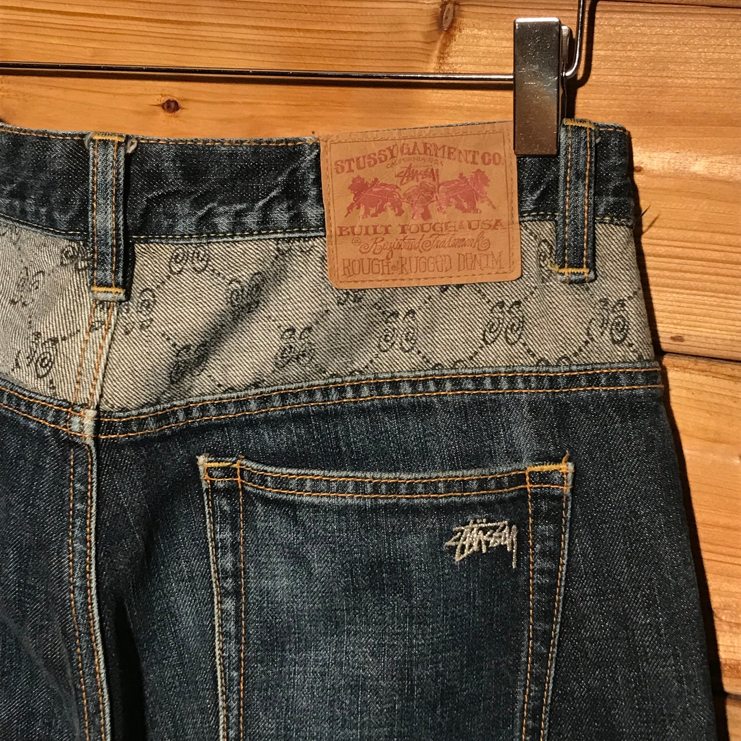 Stüssy Rough And Rugged Link Monogram Waist denim jeans