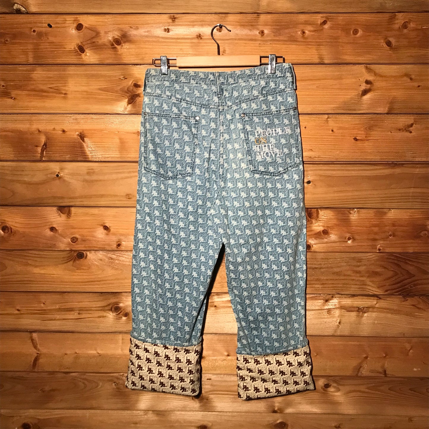 Kappa x GU Monogram denim jeans
