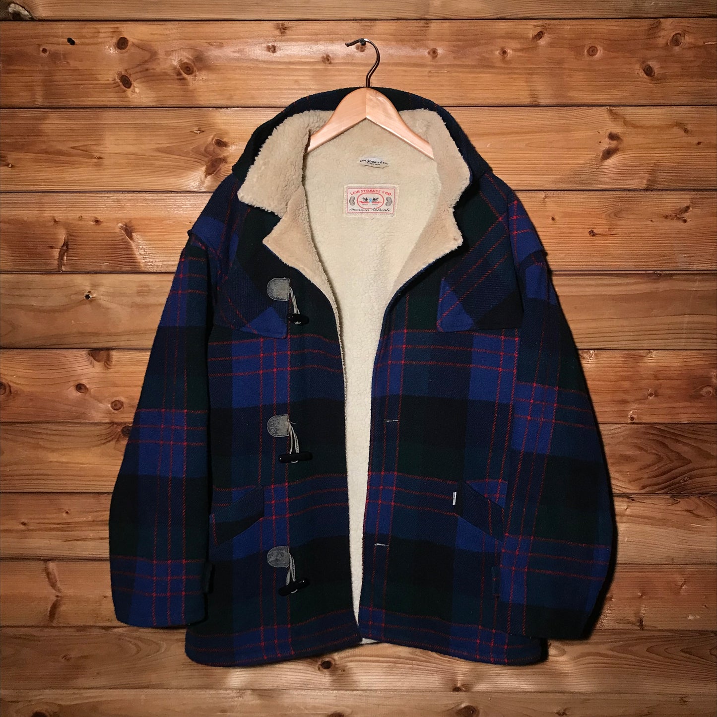 Levis Tartan Plaid Duffle jacket