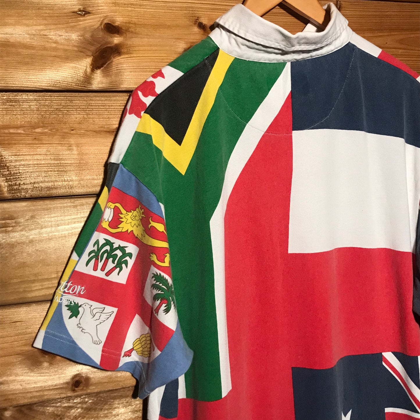 Cotton Traders Multi Flag polo t shirt