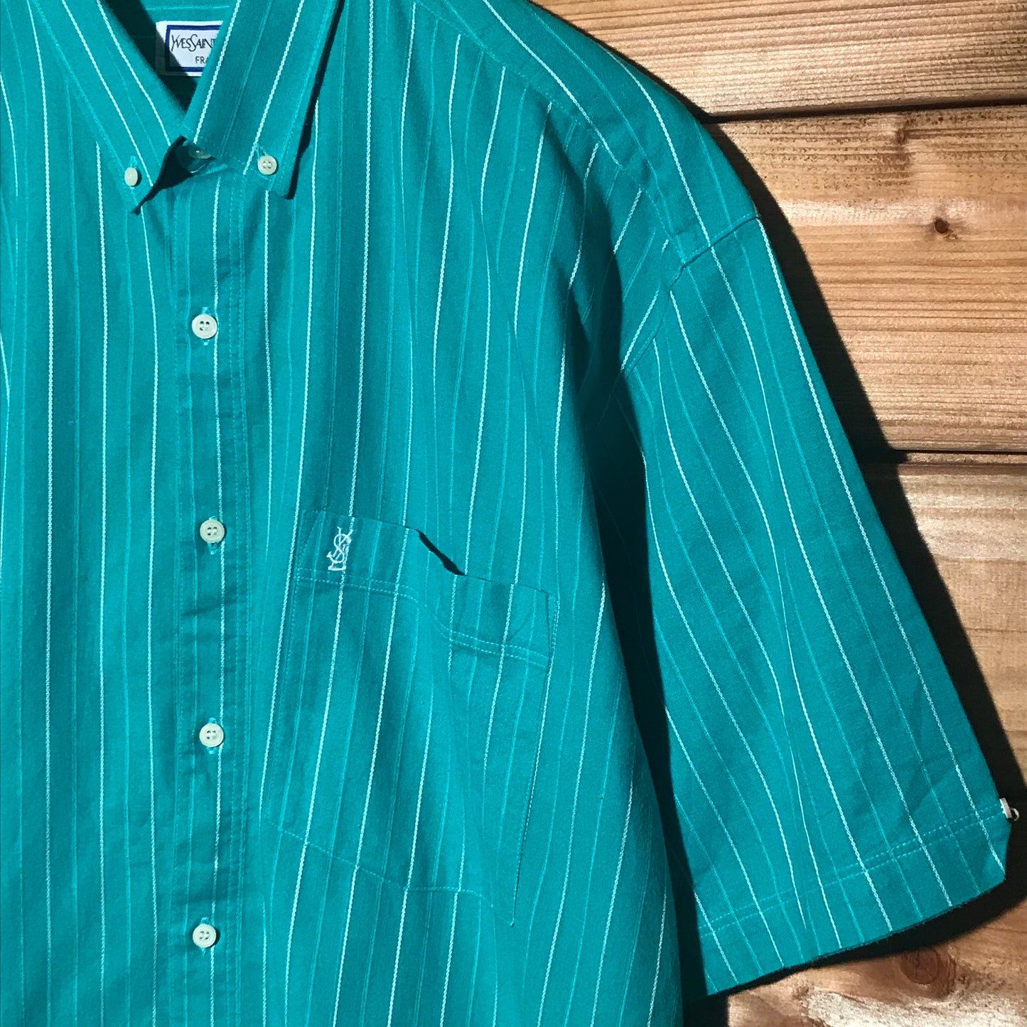 90s Yves Saint Laurent Striped button up shirt