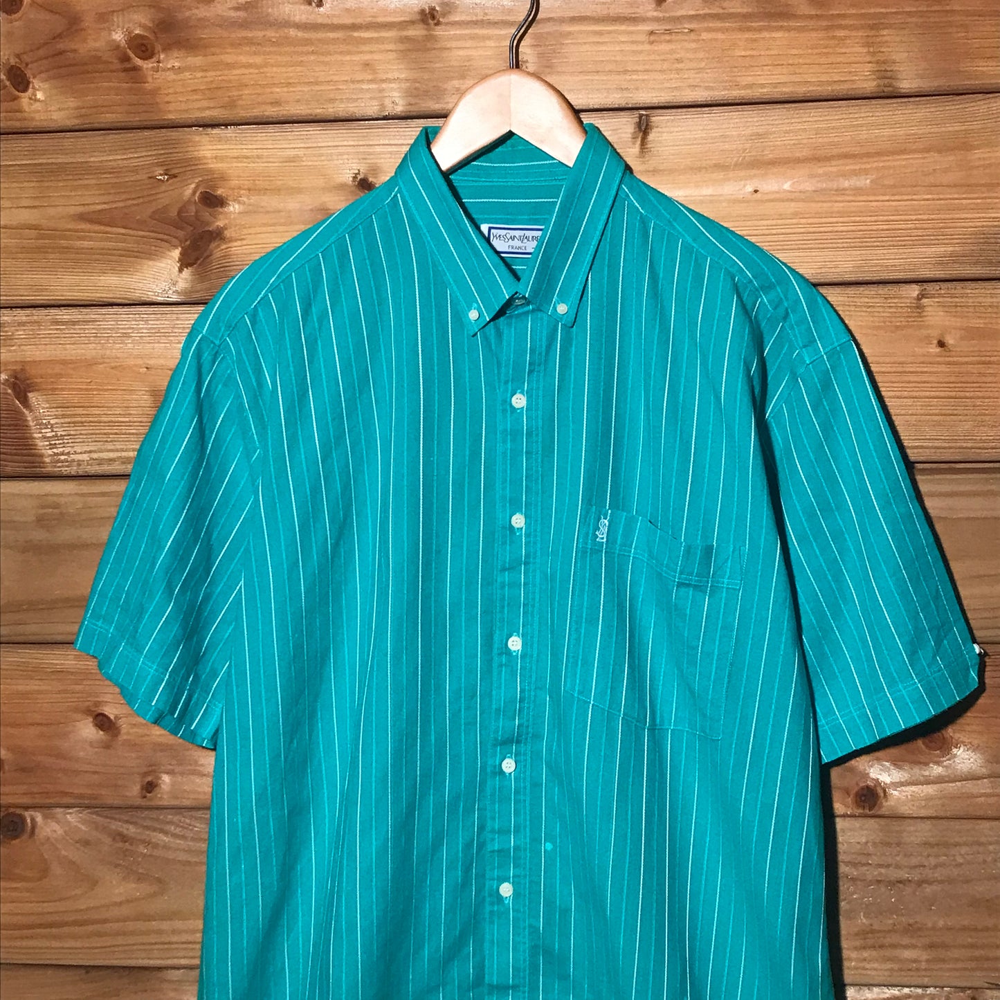 90s Yves Saint Laurent Striped button up shirt
