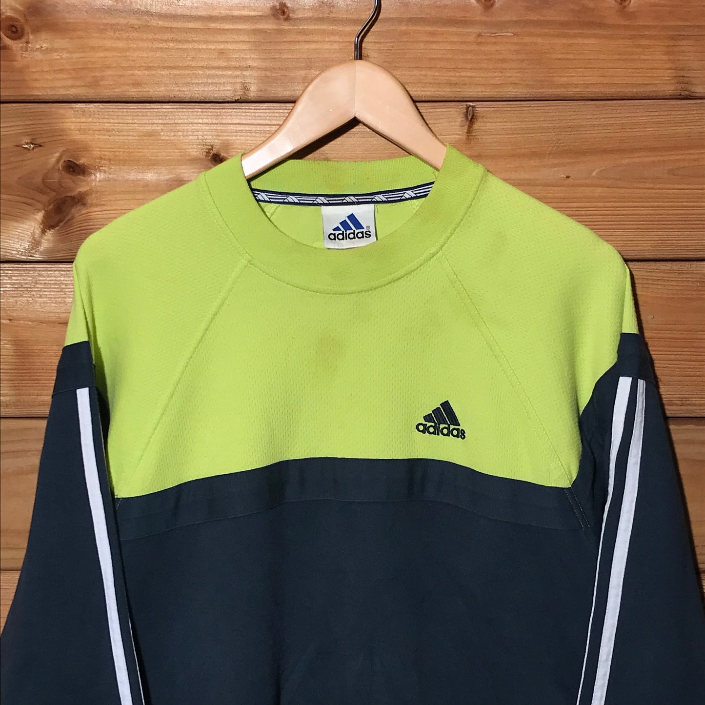 90s Adidas Striped Split sweatshirt
