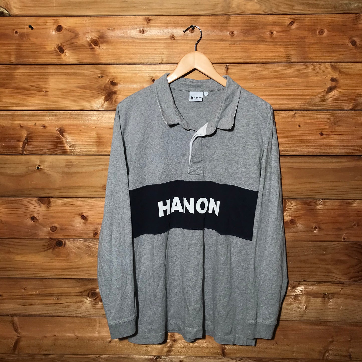 Hanon Spellout long sleeve polo t shirt