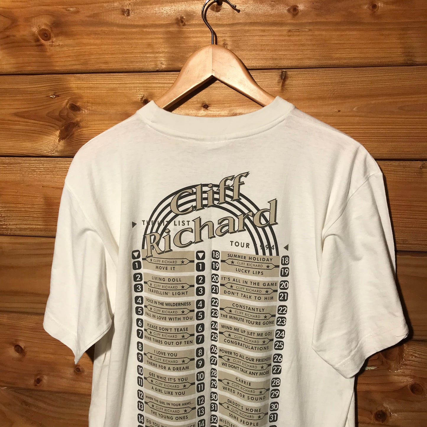 1994 Cliff Richard The Hit List tour t shirt