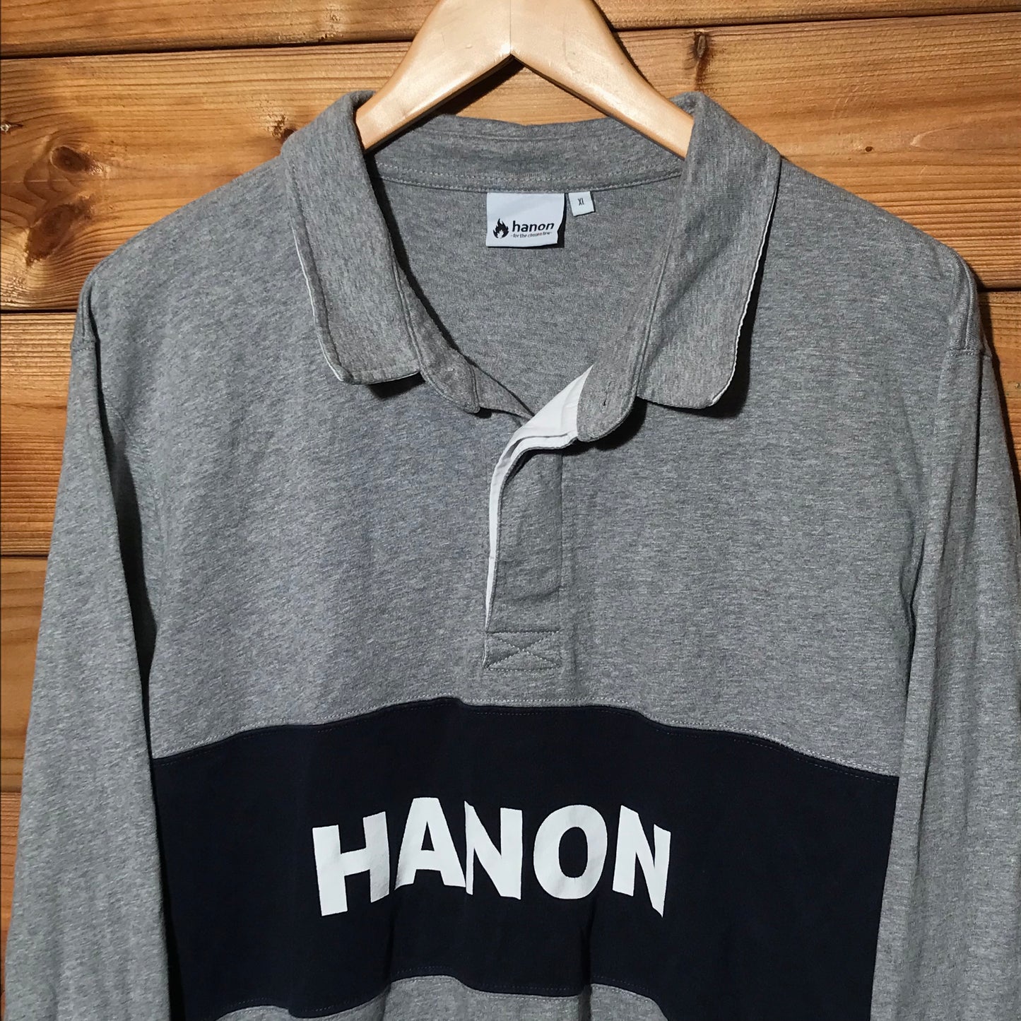 Hanon Spellout long sleeve polo t shirt