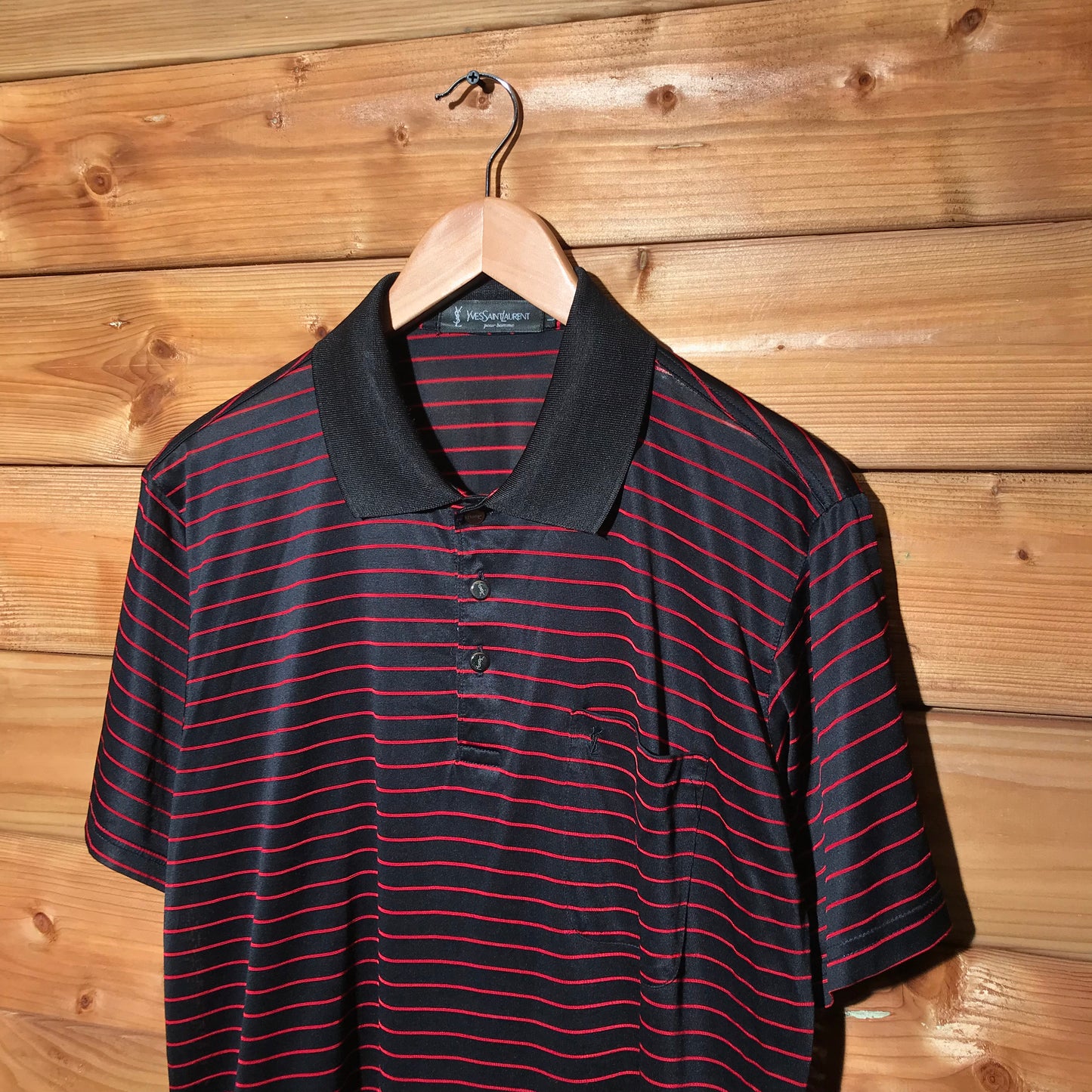 Yves Saint Laurent striped polo t shirt