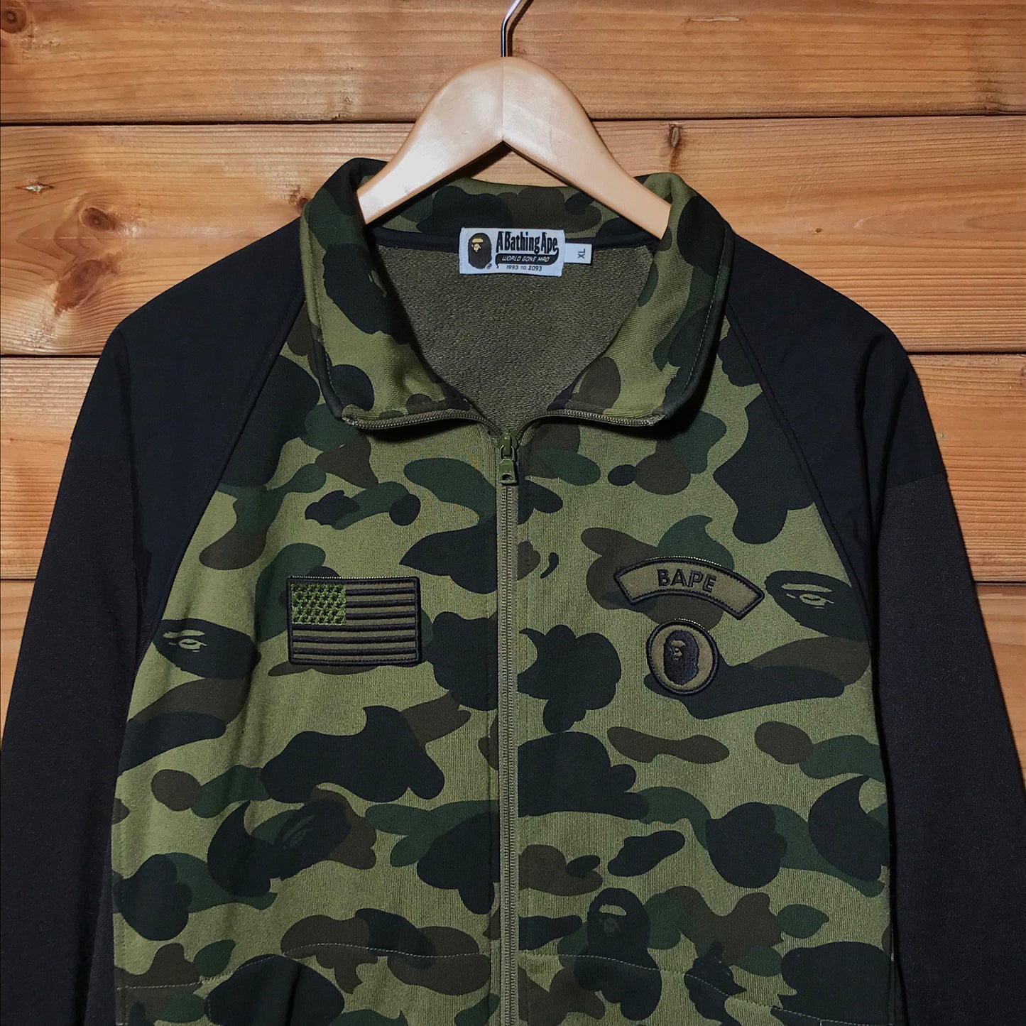 Bape, A Bathing Ape Army Camo track jacket