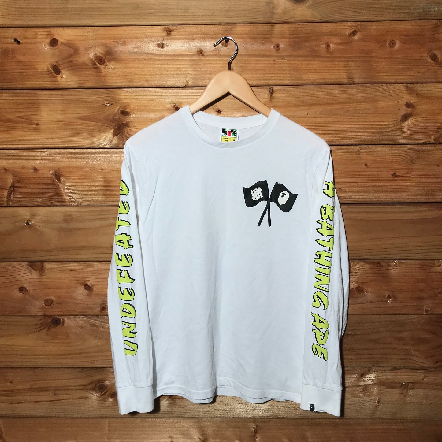 Bape, A Bathing Ape x Undefeated LA long sleeve t shirt