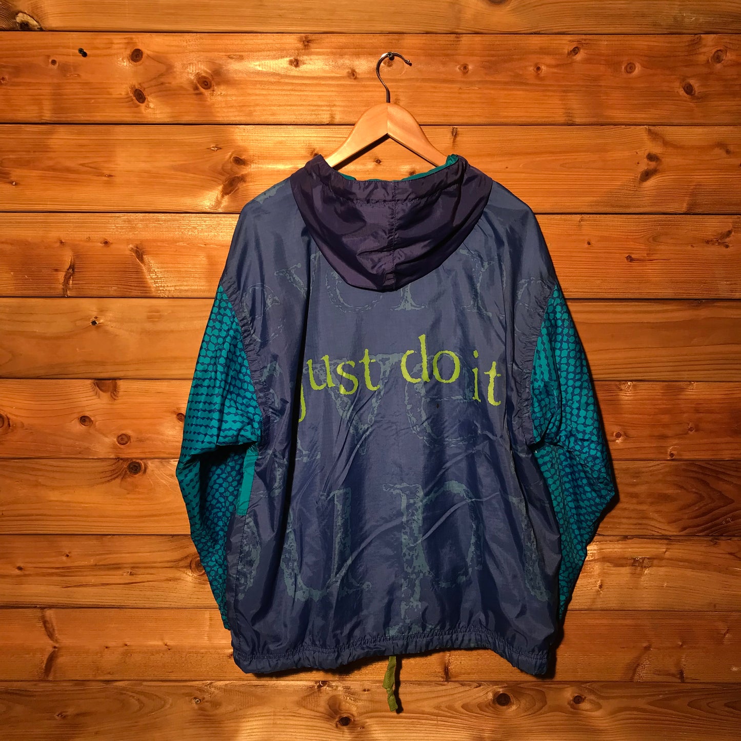90s Nike Just Do It abstract shell jacket
