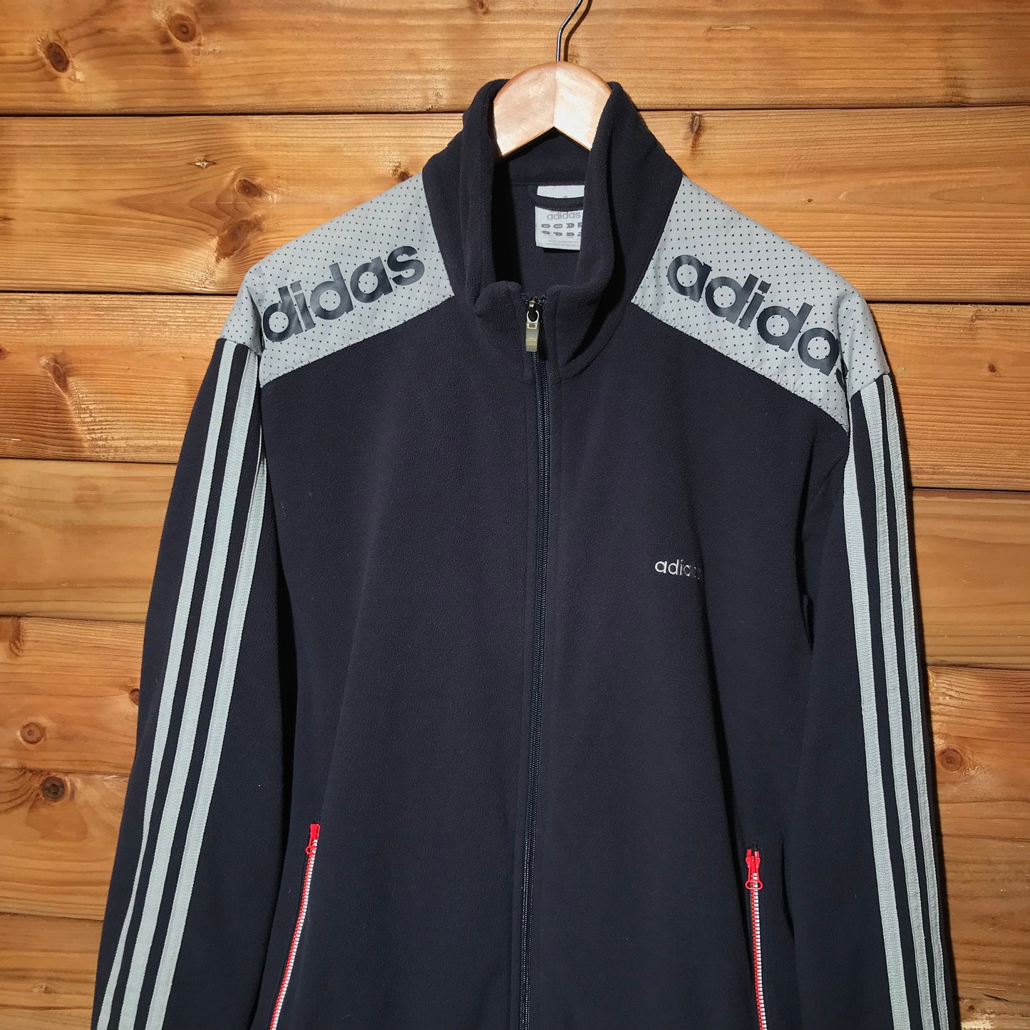 Adidas Striped fleece jacket