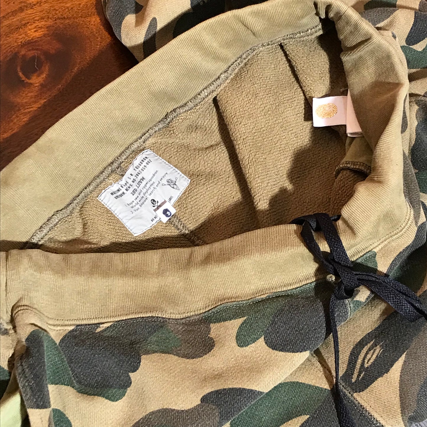 Bape, A Bathing Ape Martime Squadron Camo sweatpants