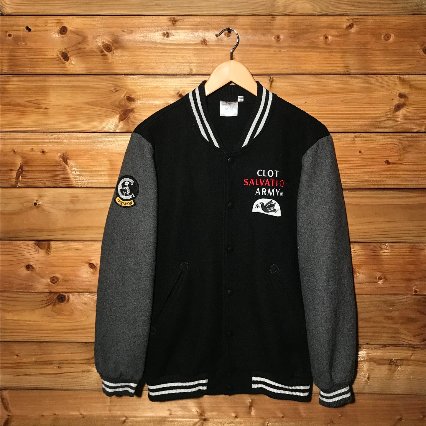 Clottee, Clot Salvation Army varsity jacket