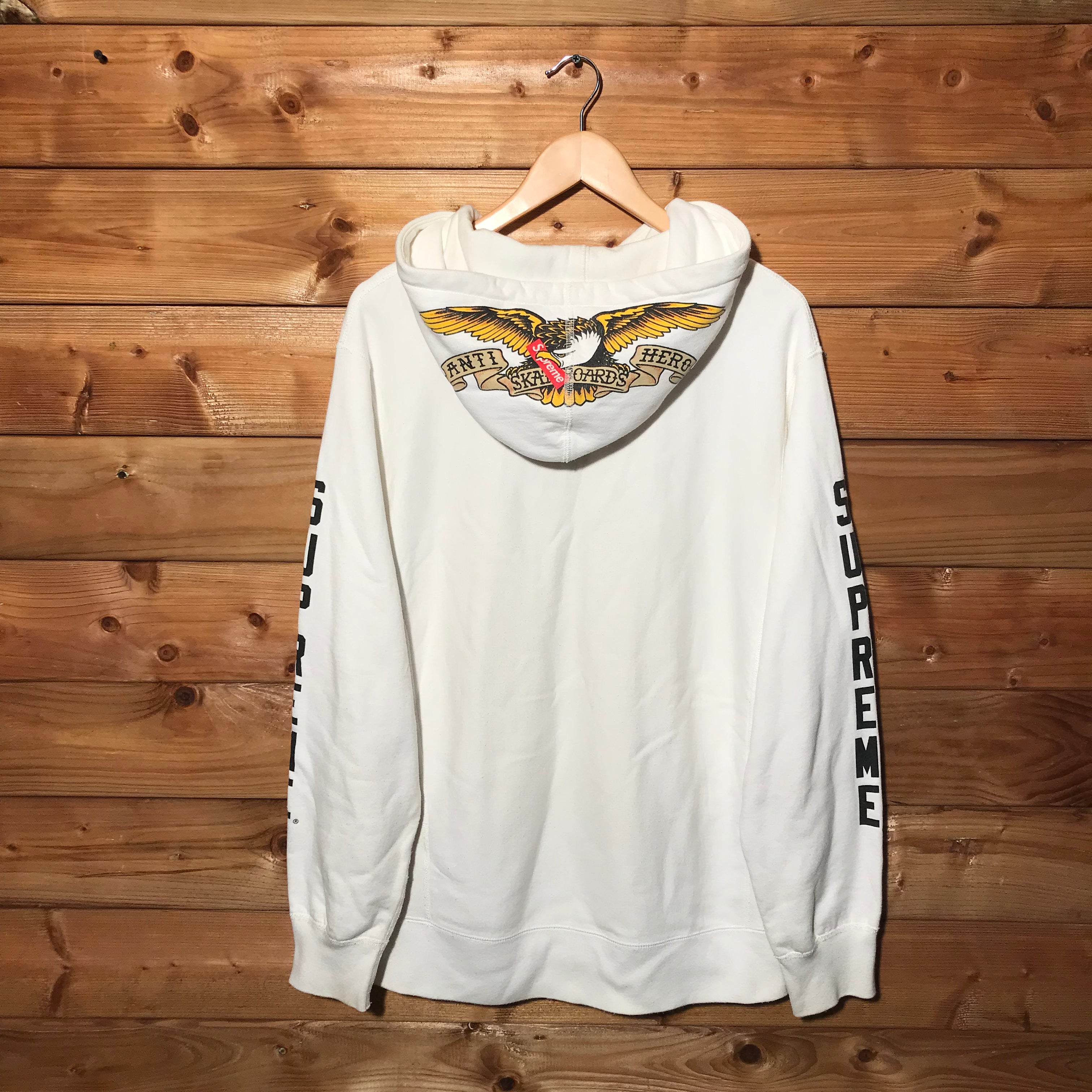 Supreme x shop antihero hoodie