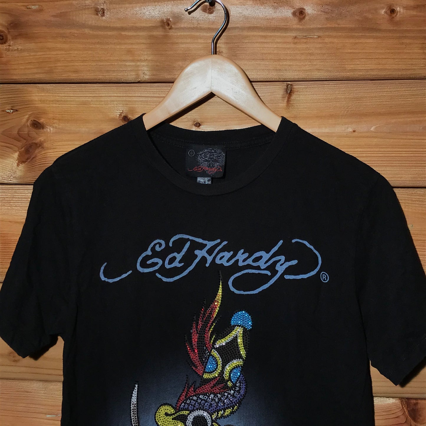 Ed Hardy Rhinestone Dagger t shirt