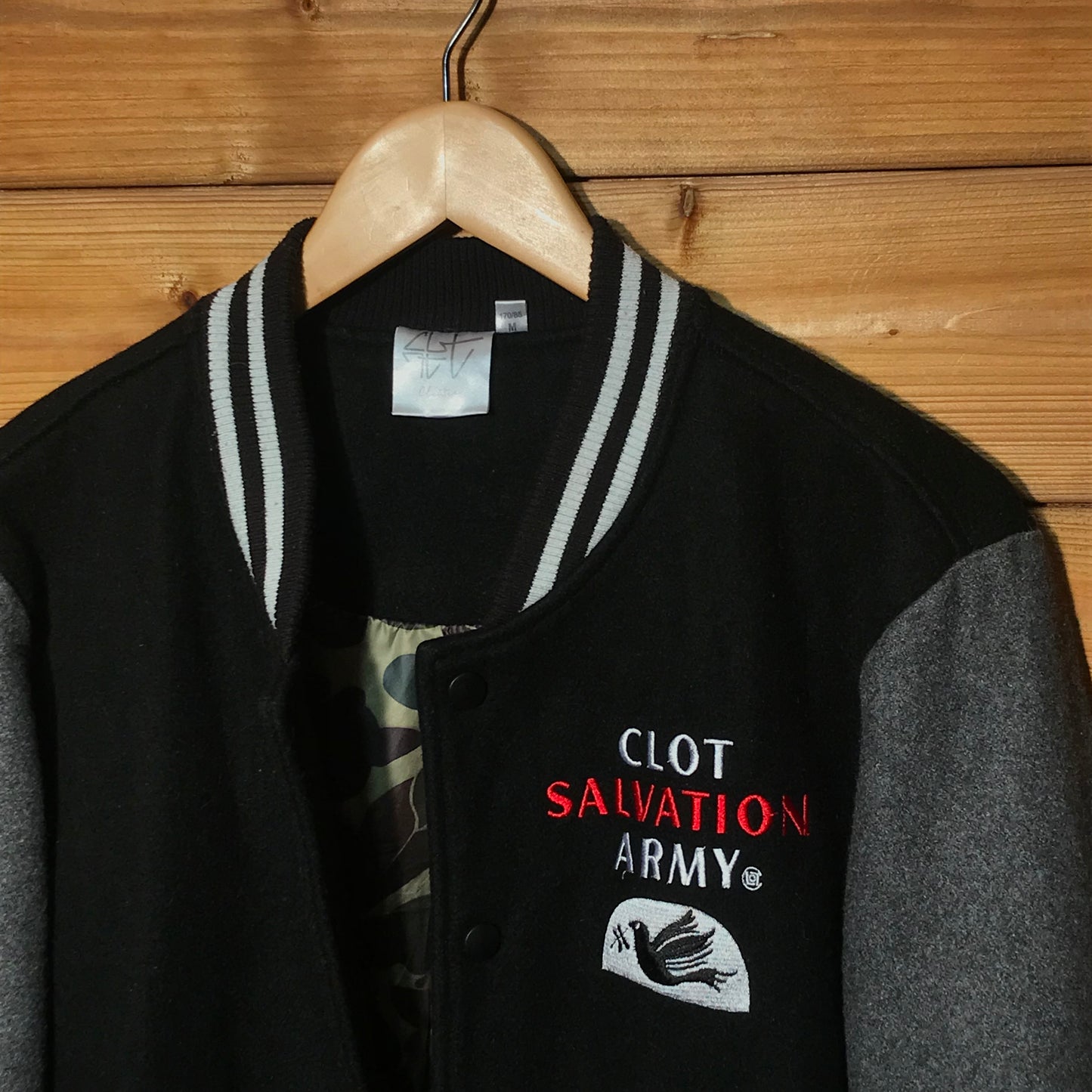 Clottee, Clot Salvation Army varsity jacket