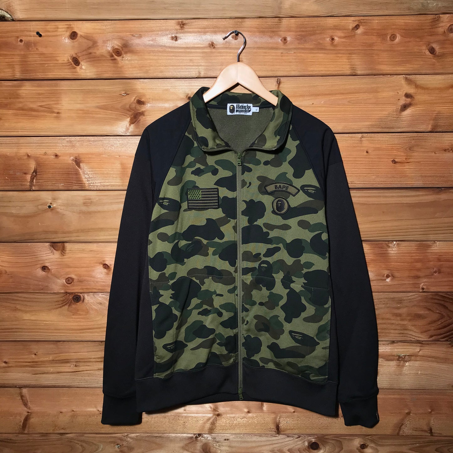 Bape, A Bathing Ape Army Camo track jacket