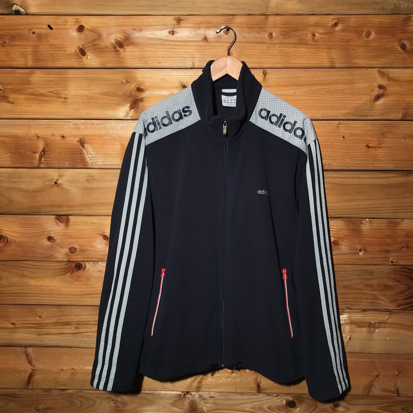 Adidas Striped fleece jacket