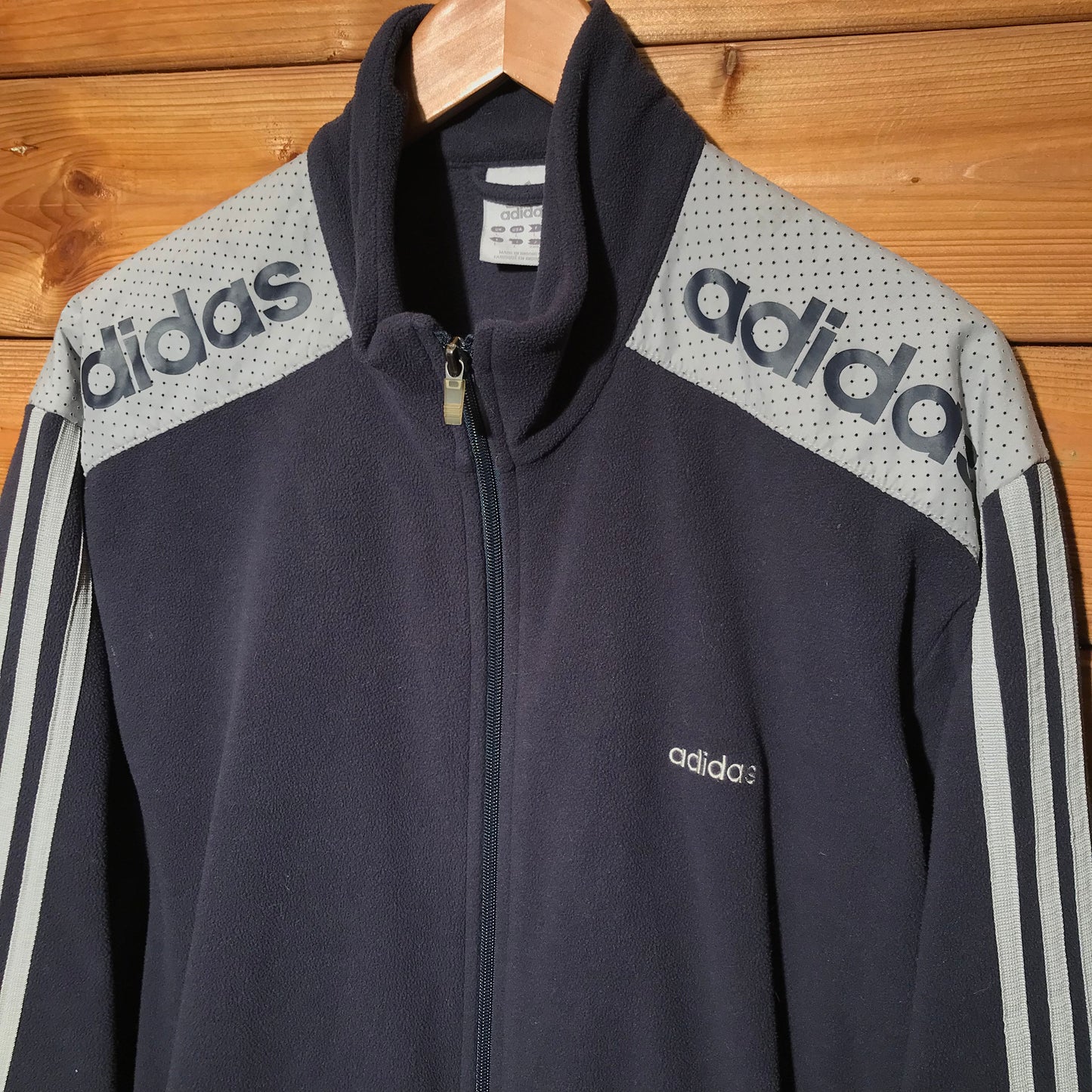 Adidas Striped fleece jacket