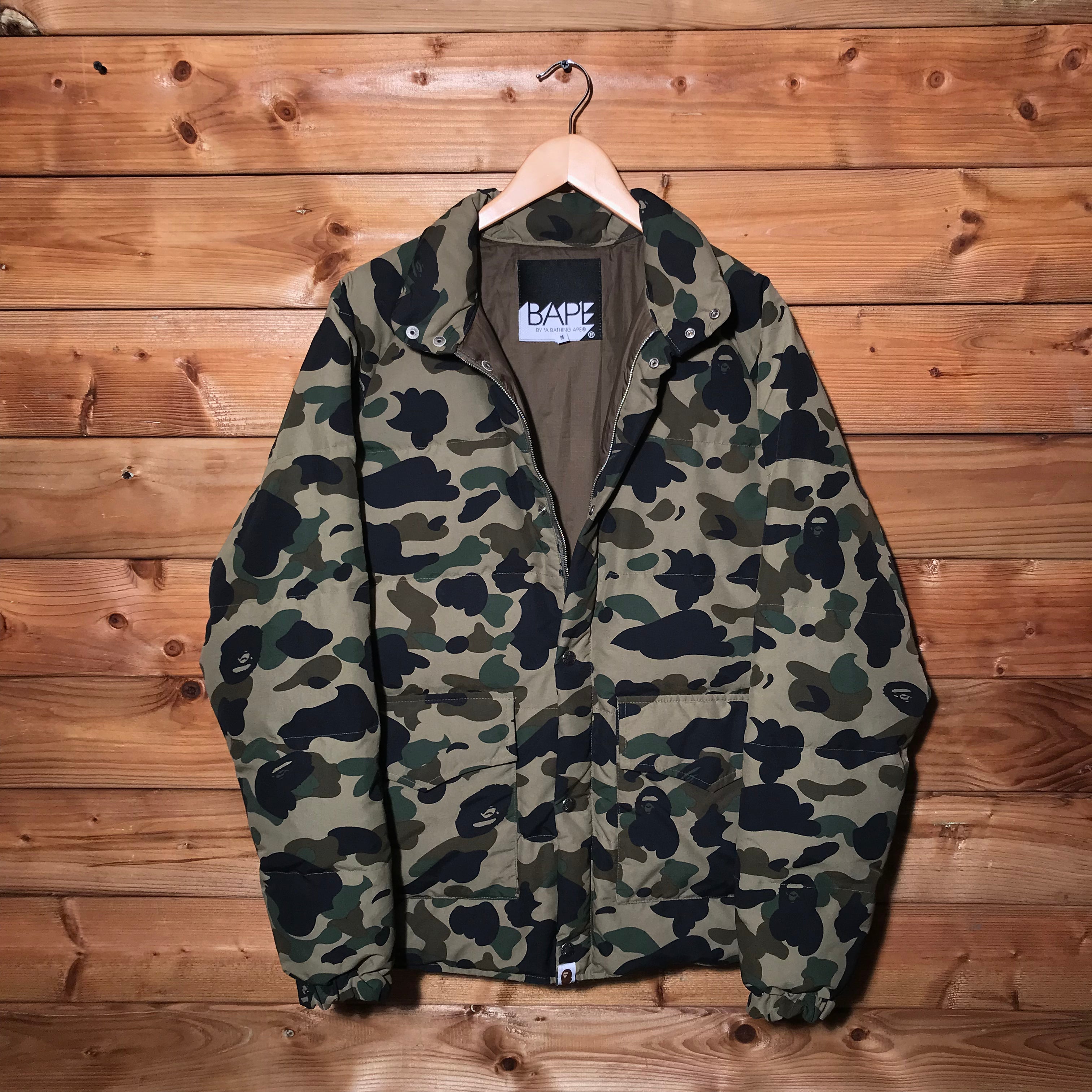 Bape puffer best sale jacket camo