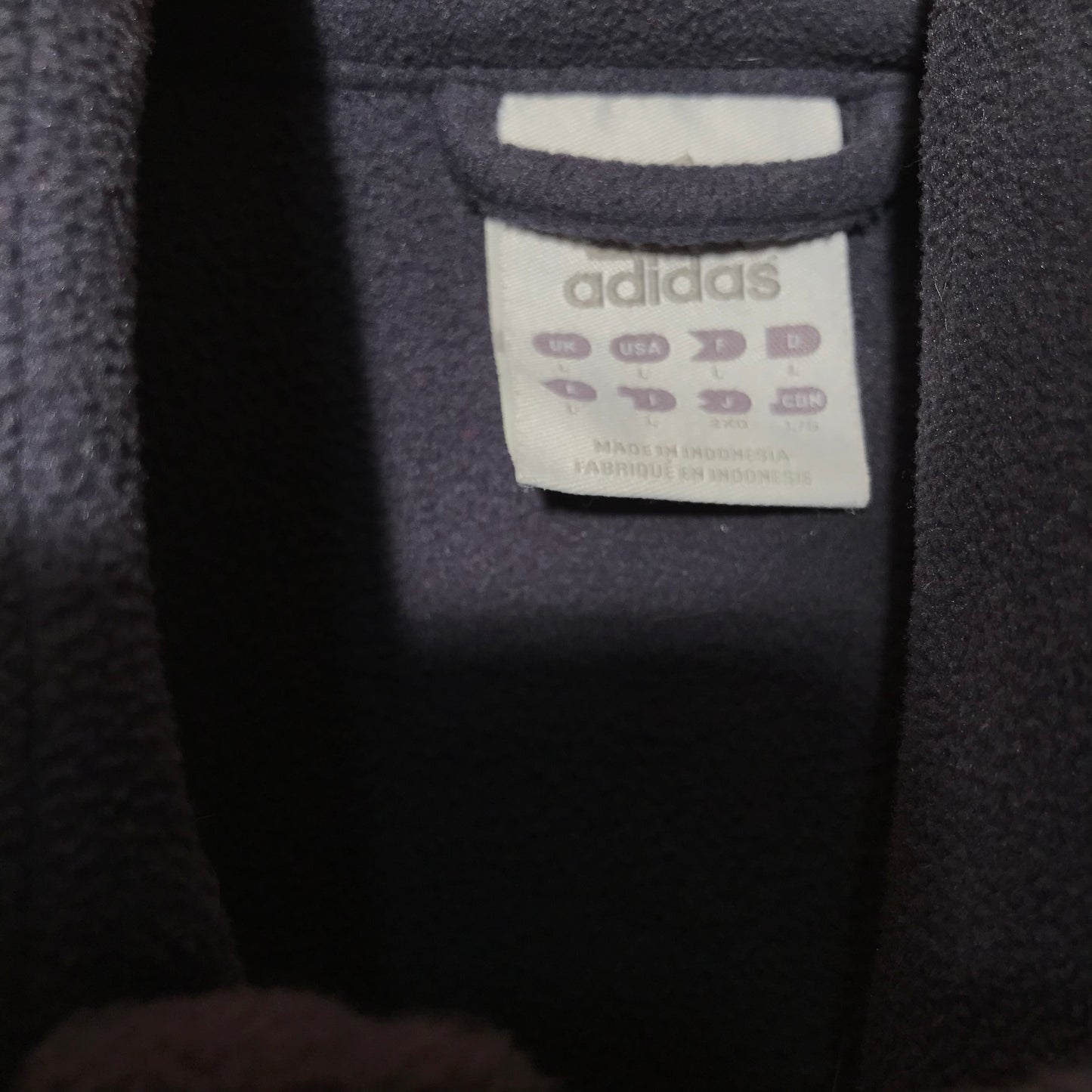Adidas Striped fleece jacket