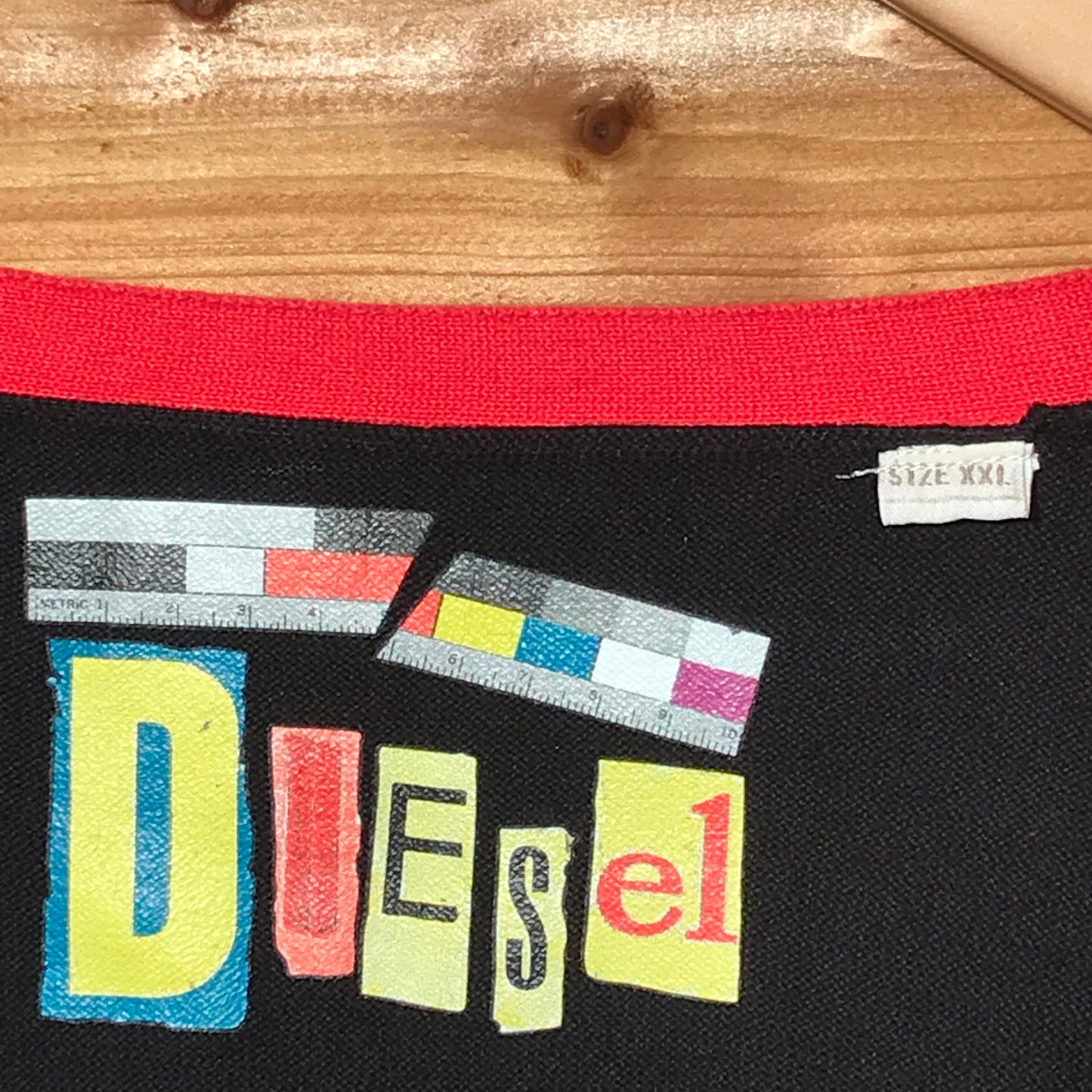 90s Diesel Colourblock button up sweatshirt