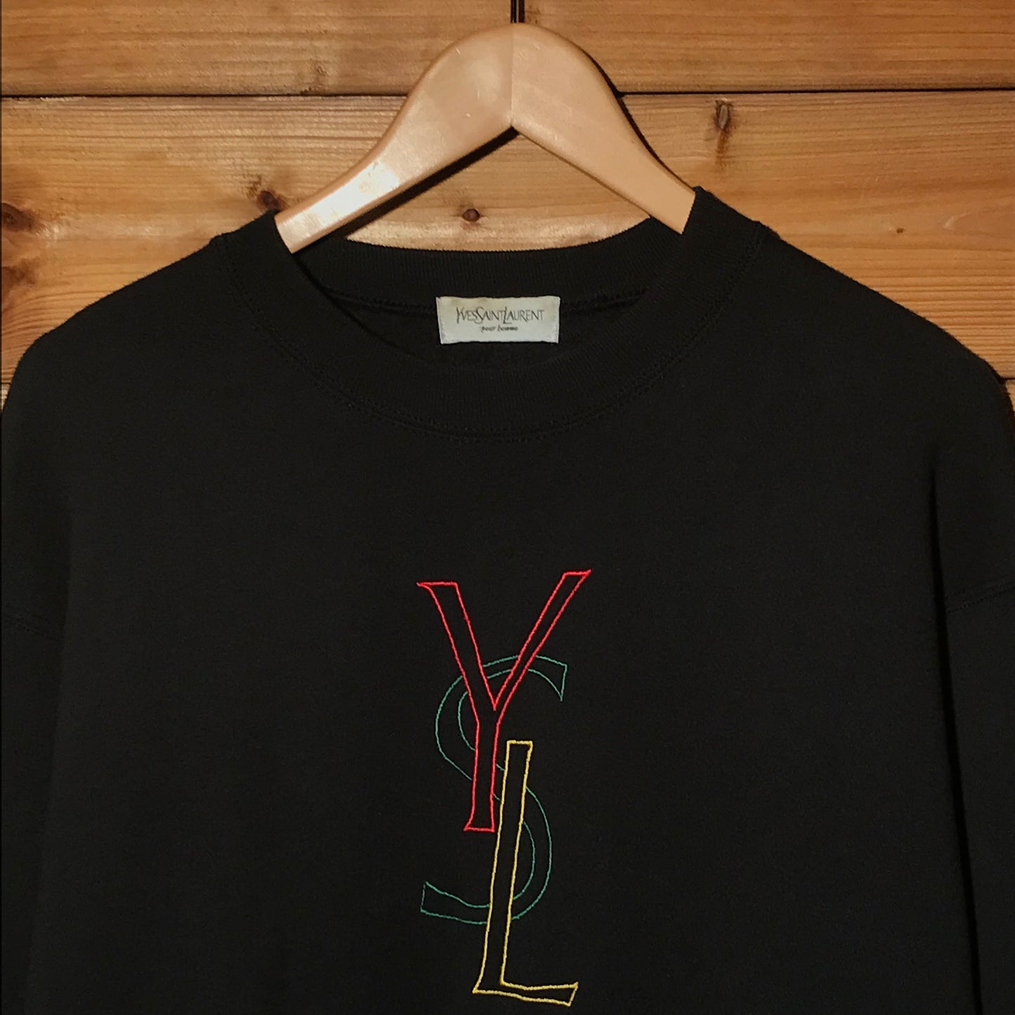 90s Yves Saint Laurent Rasta Spellout sweatshirt