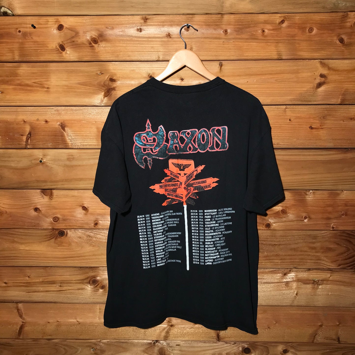 Saxon Warriors of the Road tour t shirt
