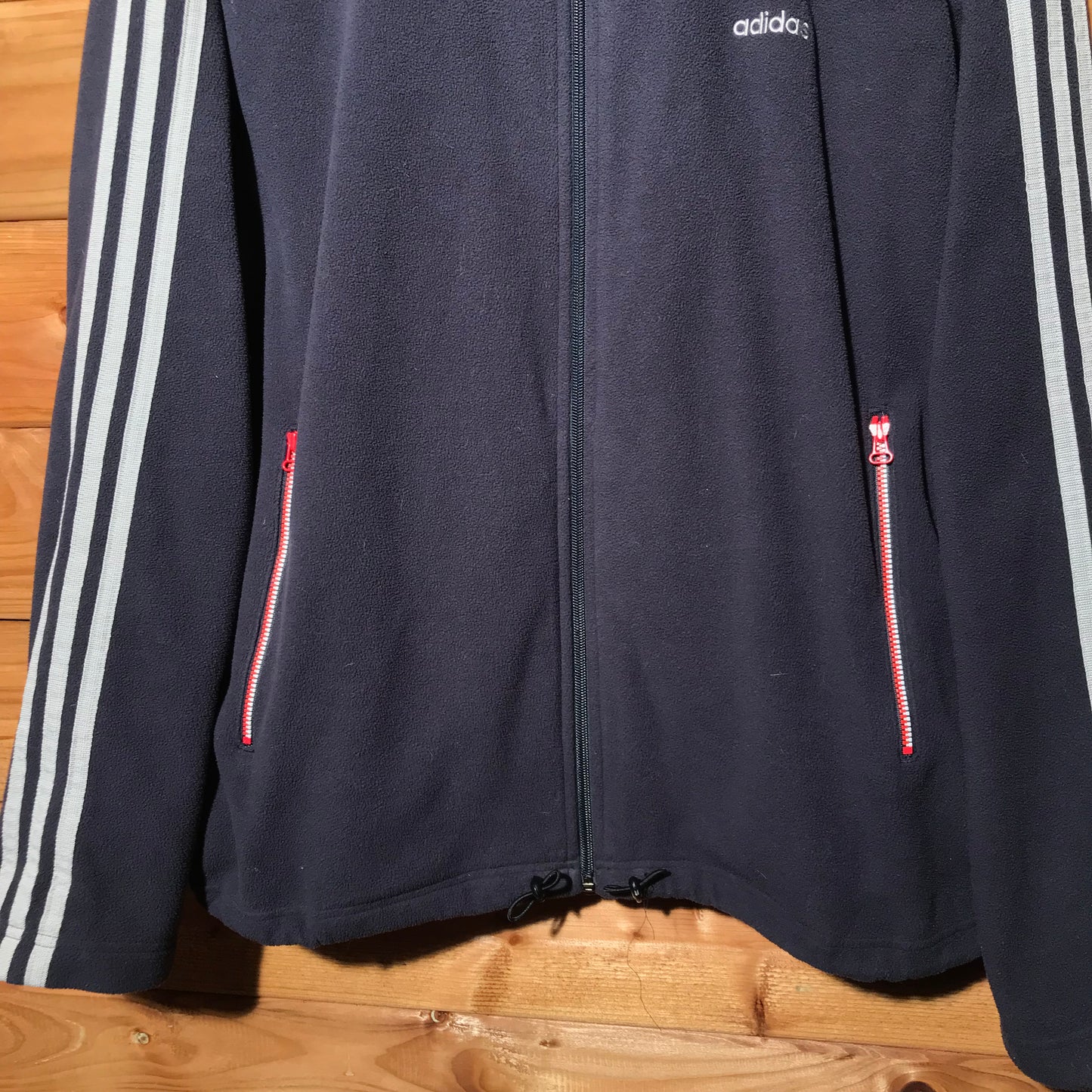 Adidas Striped fleece jacket
