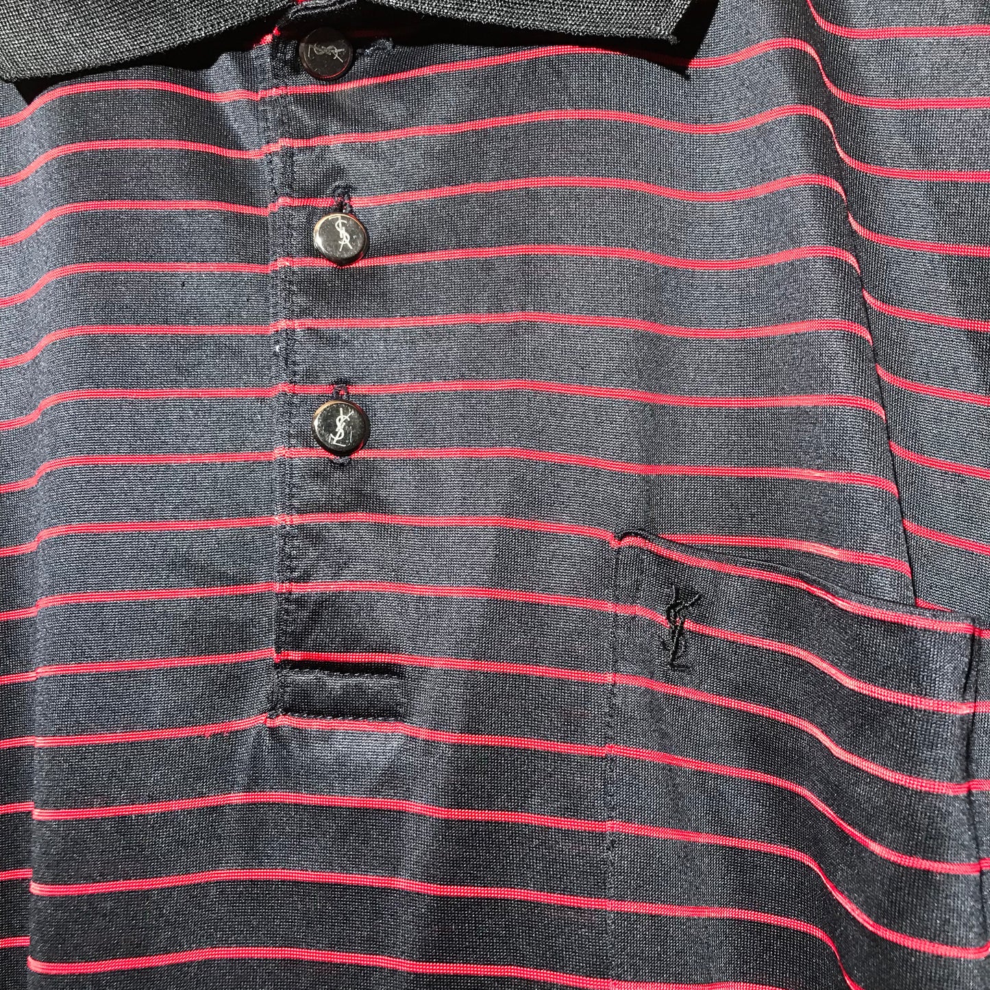 Yves Saint Laurent striped polo t shirt