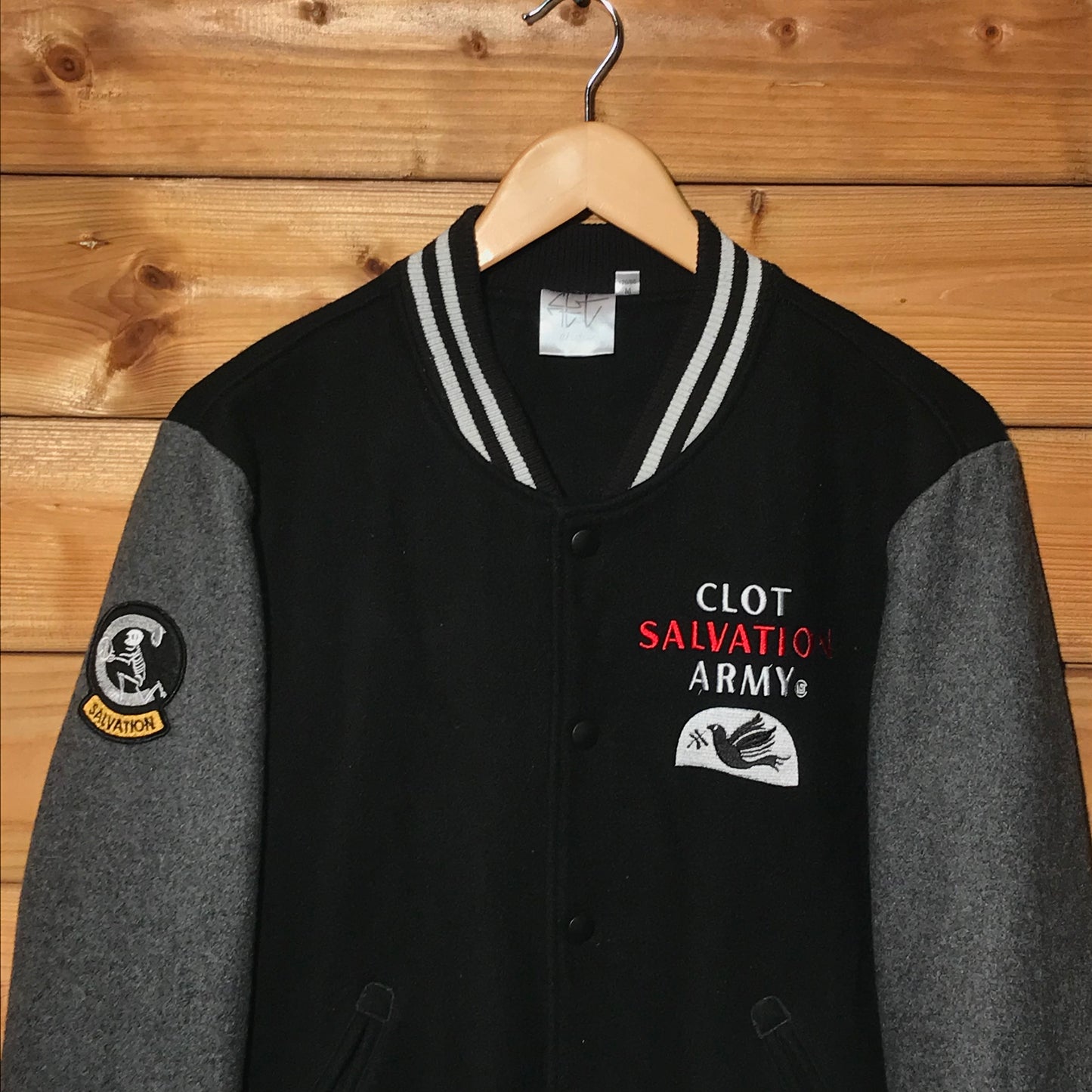 Clottee, Clot Salvation Army varsity jacket