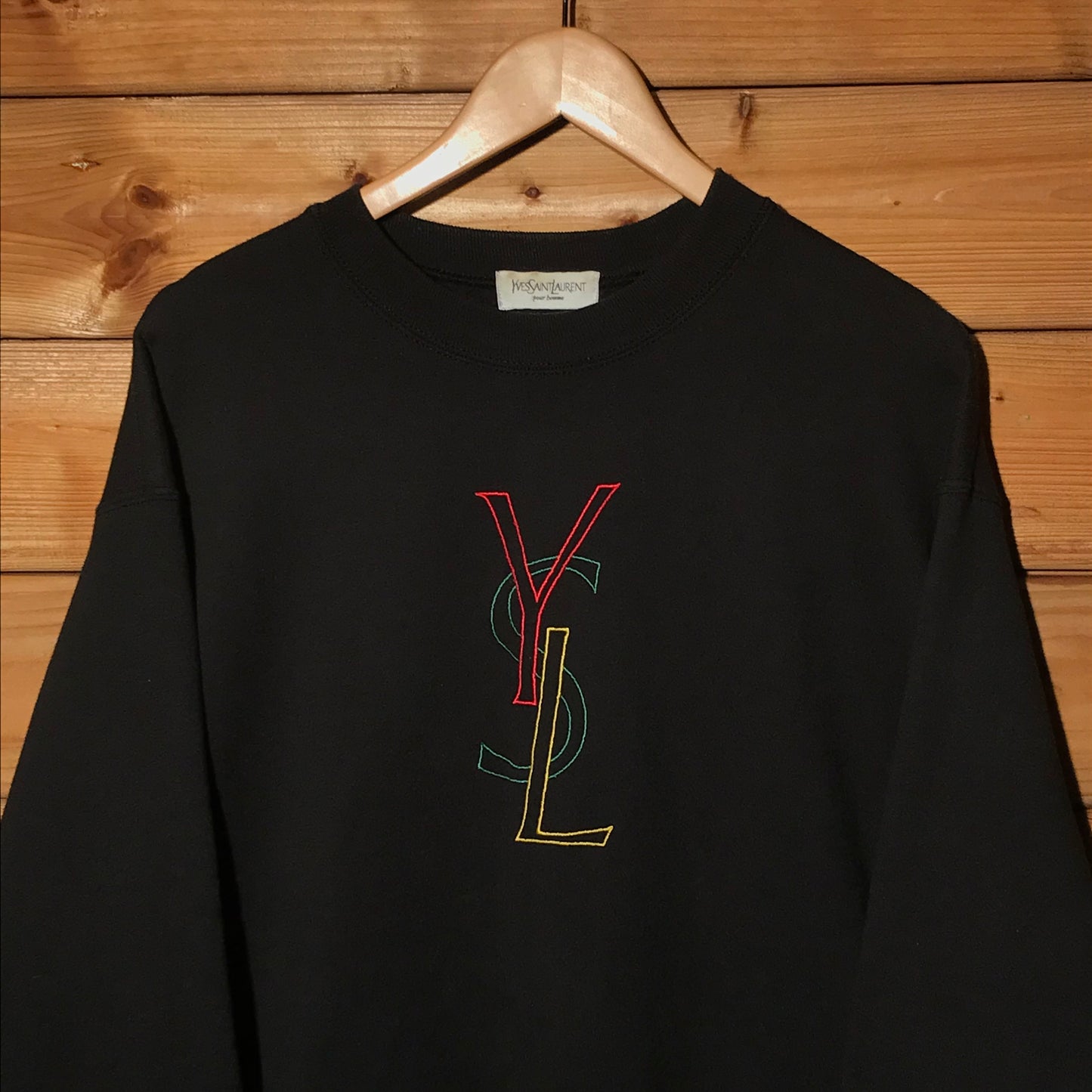 90s Yves Saint Laurent Rasta Spellout sweatshirt