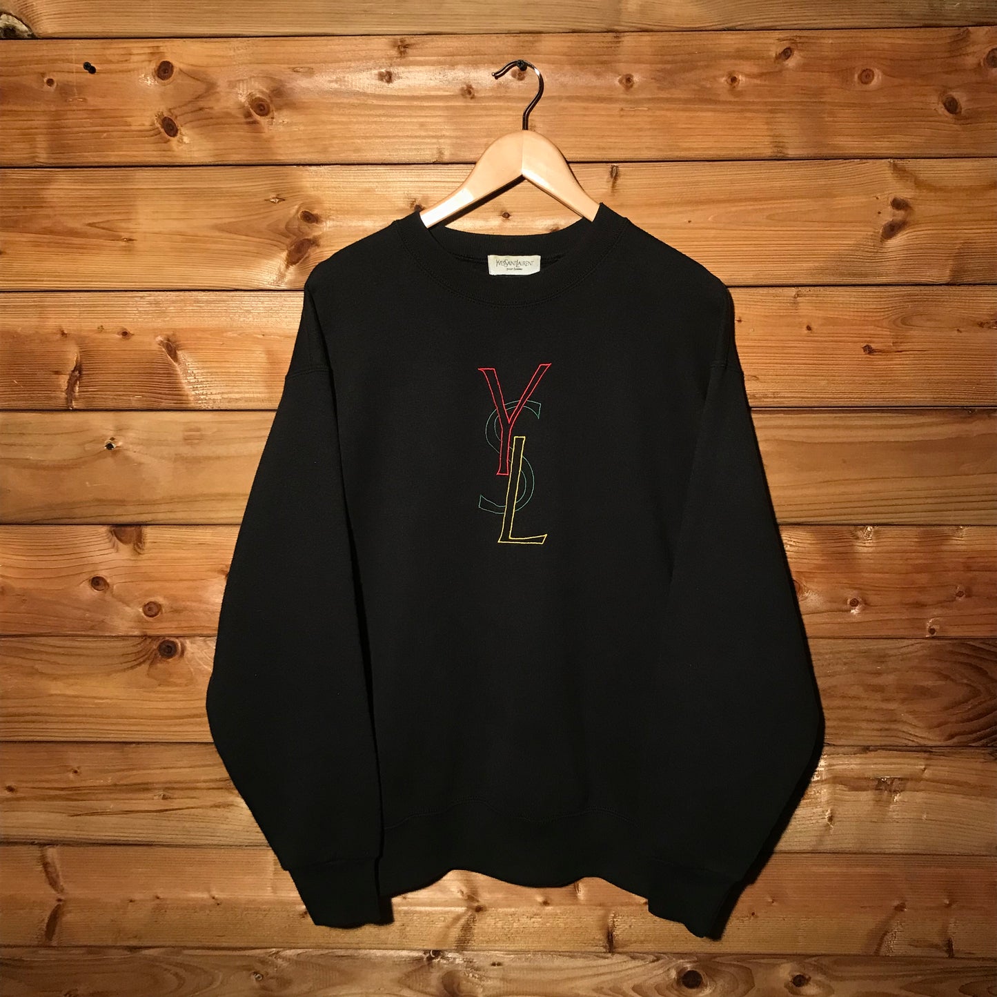 90s Yves Saint Laurent Rasta Spellout sweatshirt