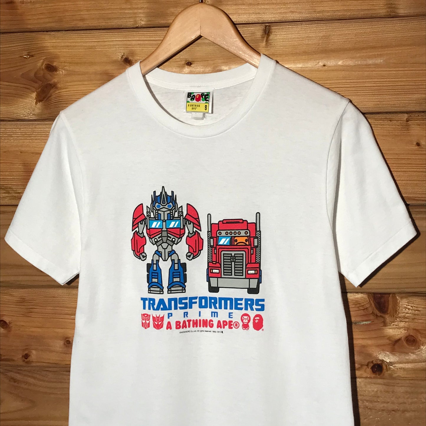 2013 Bape, A Bathing Ape x Transformers Optimus Prime t shirt