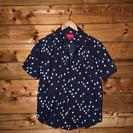 2013 Supreme Layered Squares AOP short sleeve button up shirt