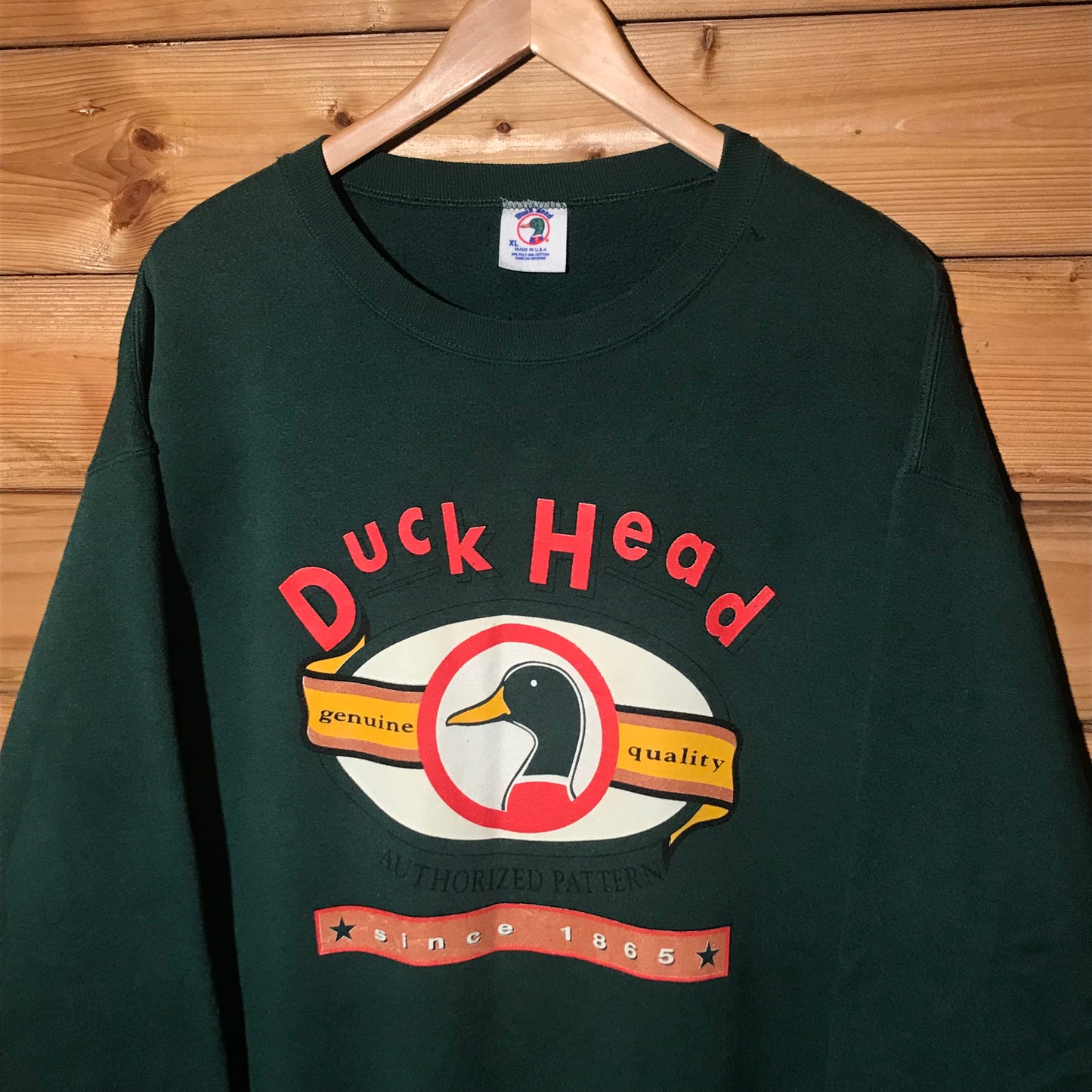 90s Duck Head Authorized Pattern Spellout sweatshirt