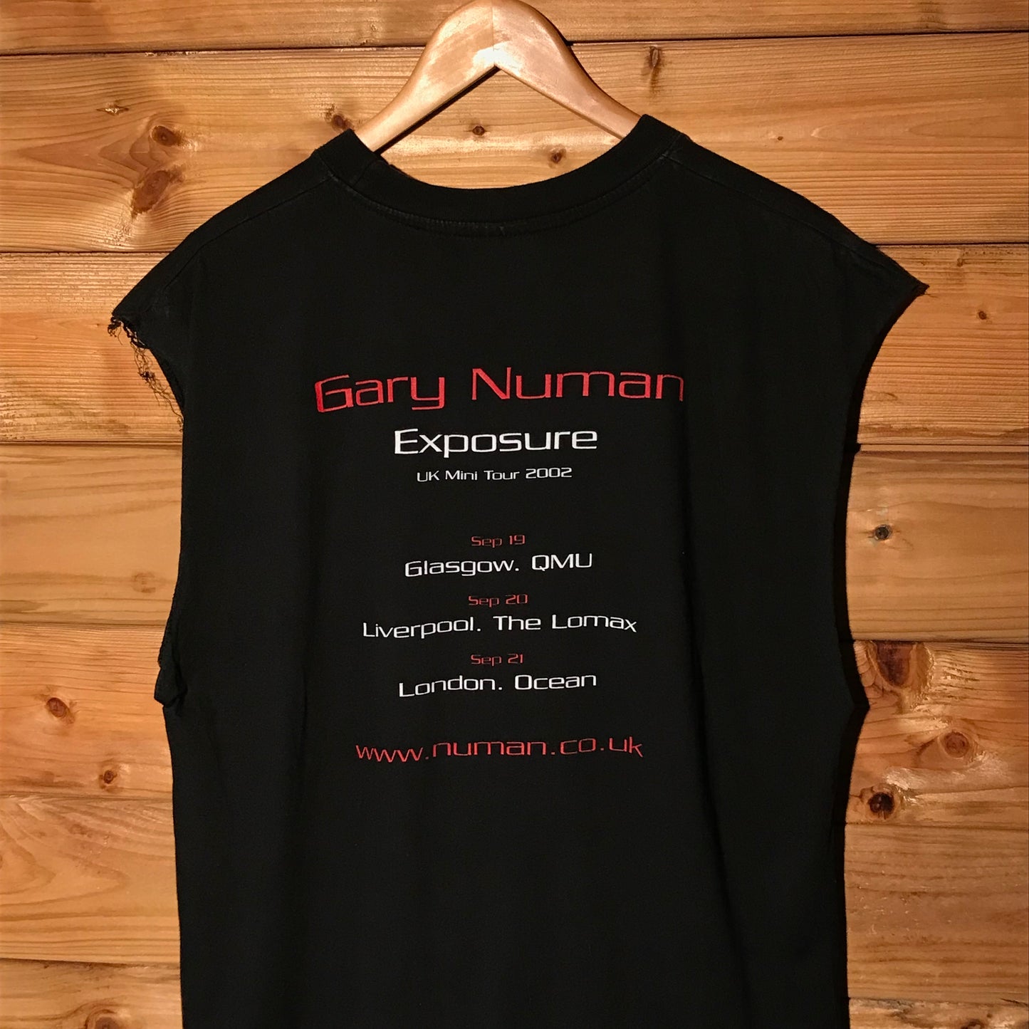 2002 Gary Numan Exposure UK Mini Tour tank top t shirt