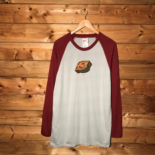 90s Nike Swoosh Centre Spellout long sleeve t shirt