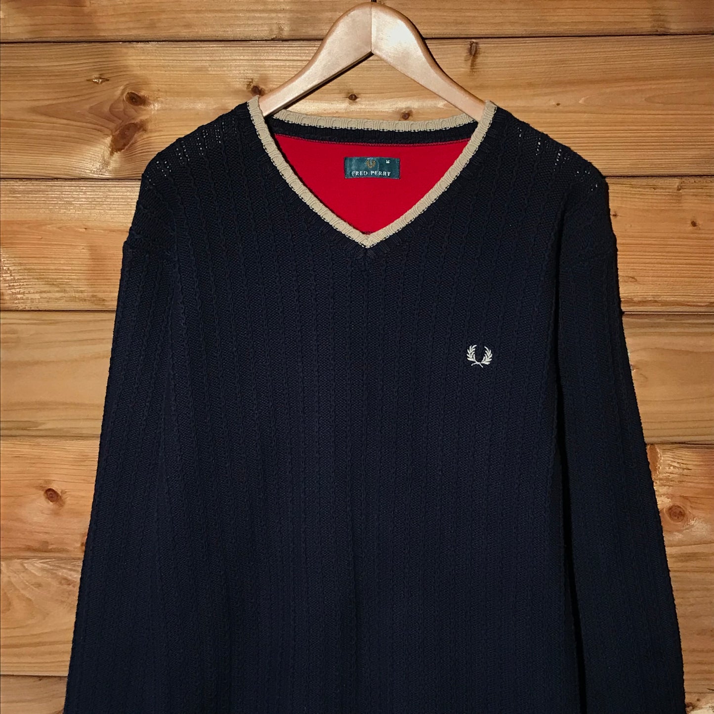 90s Fred Perry cable knit sweatshirt