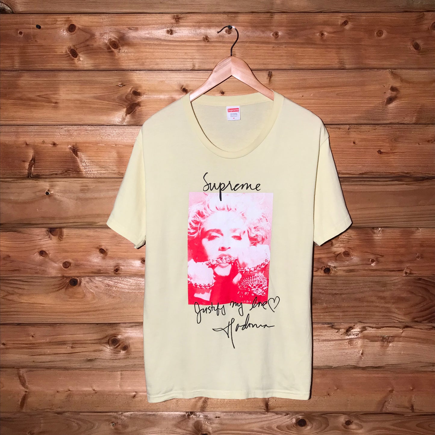 Supreme Madonna Photo Spellout t shirt