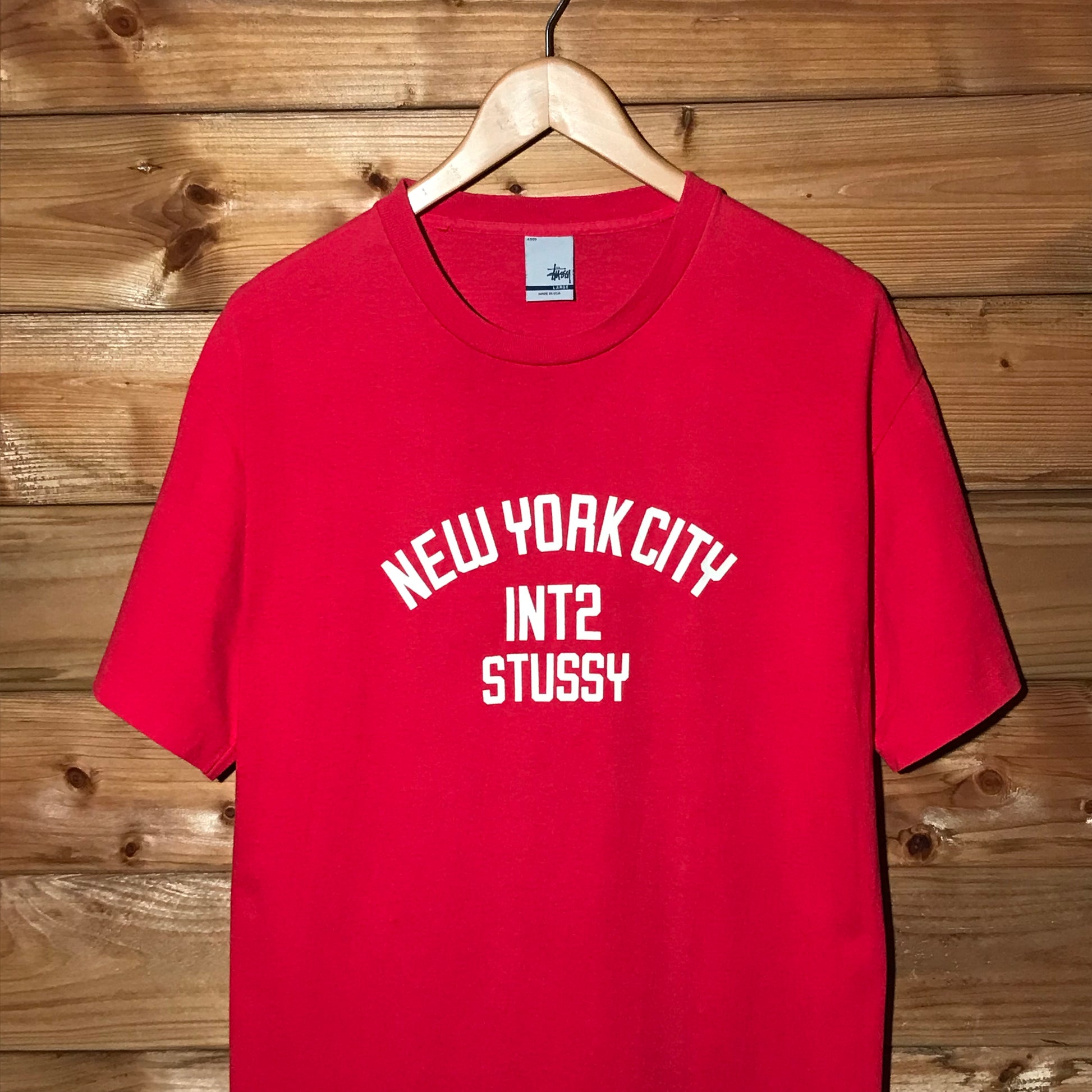 Stüssy New York City INT2 Spellout t shirt – HeresWear Stüssy New York City INT2 Spellout t shirt – HeresWear