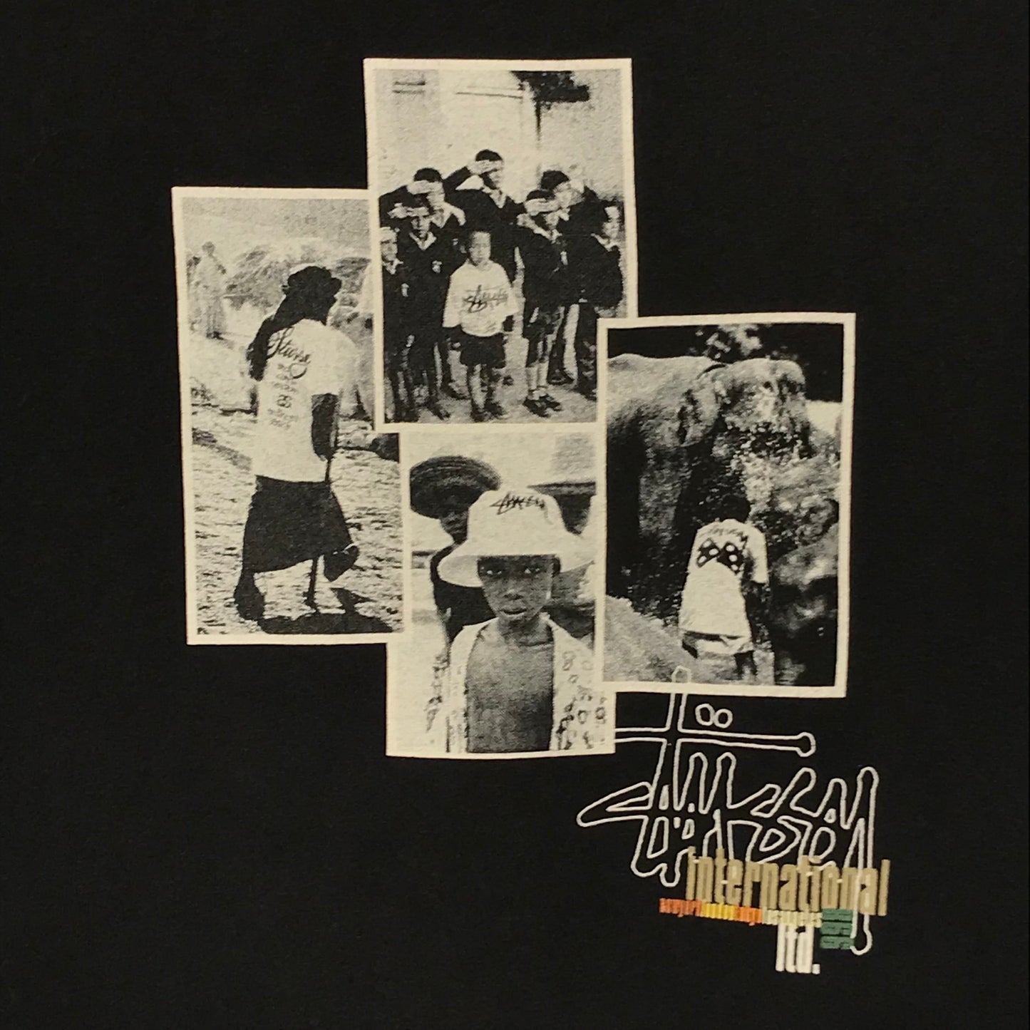 1998 Stüssy International Stock Poster Photo Collage t shirt