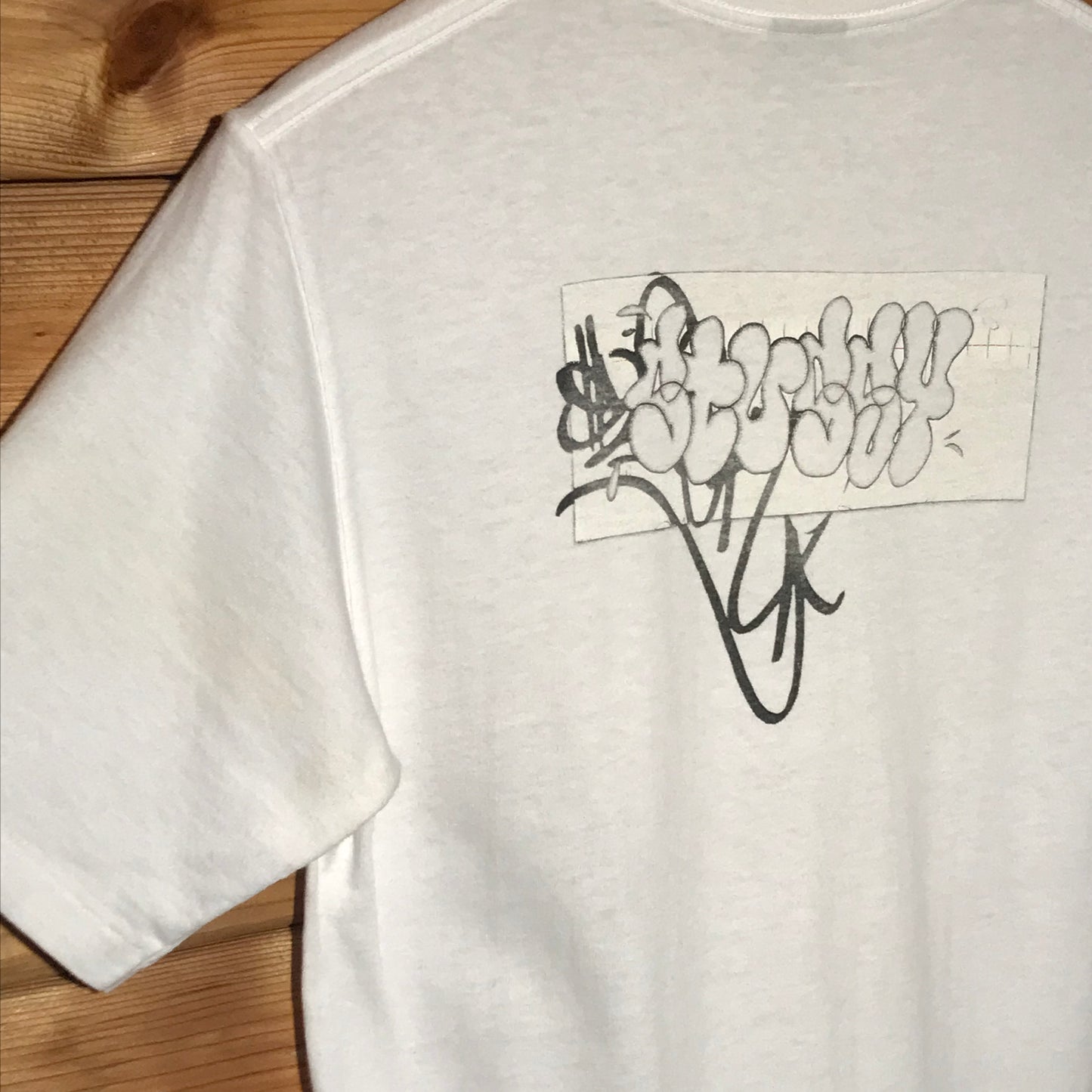 Stüssy Sketch Bubble Centre Spellout t shirt