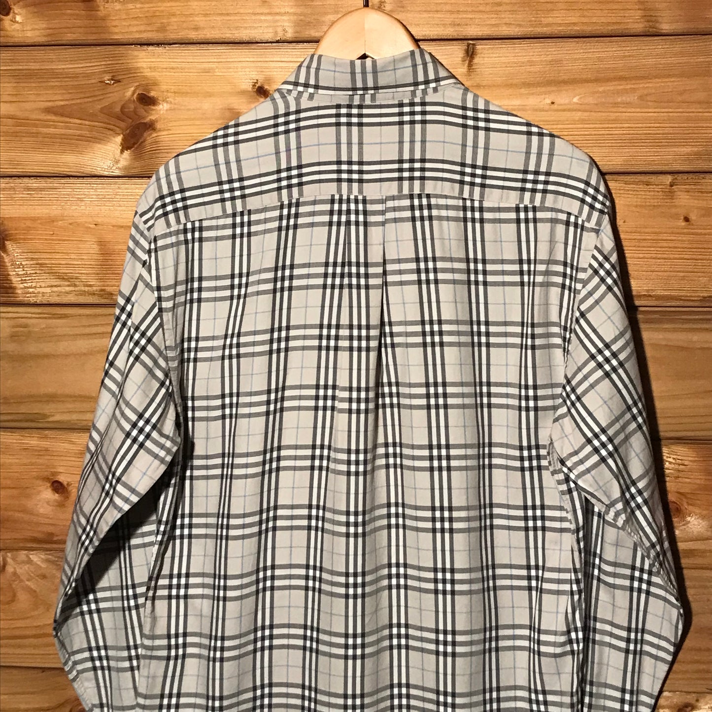 90s Burberry Nova Check Pattern long sleeve button up shirt