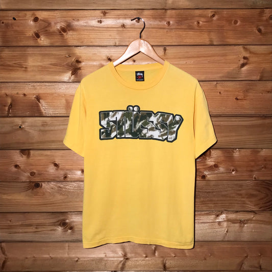 Stüssy Camo Block Spellout t shirt