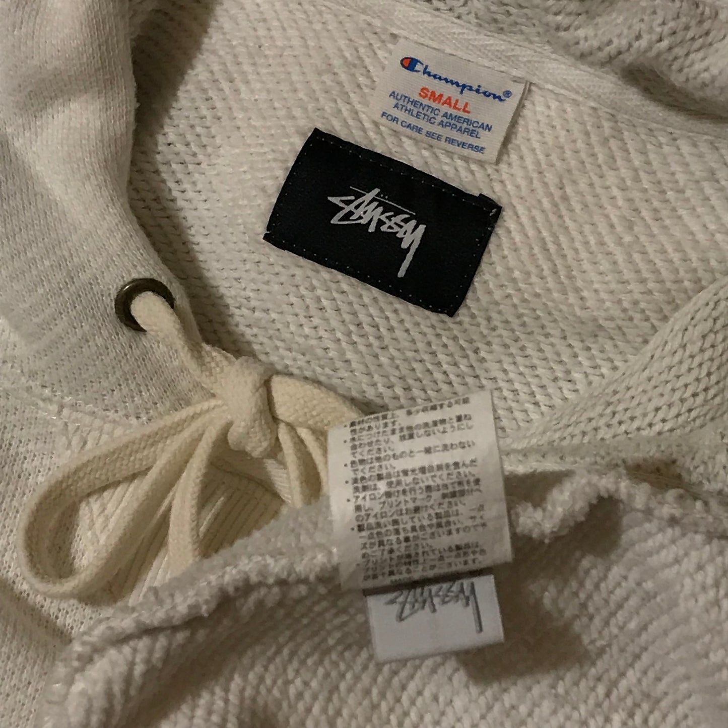 2017 Stüssy x Champion Tonal Script hoodie